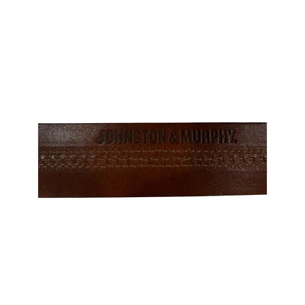 Johnston & Murphy Leather Belt Mens 40 Brown  Made in USA 75-6725
